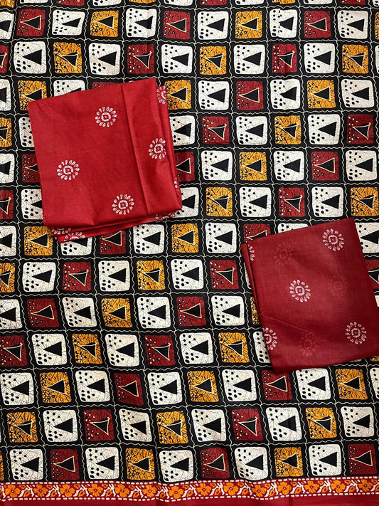 ₹570! Jiafashion batik cotton printed dress materials