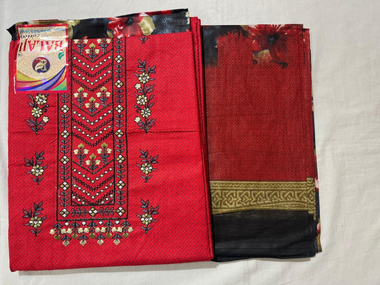 ₹699! Jiafashion Embroidery cotton dress materials