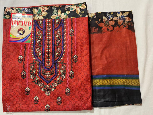 ₹699! Jiafashion Embroidery cotton dress materials