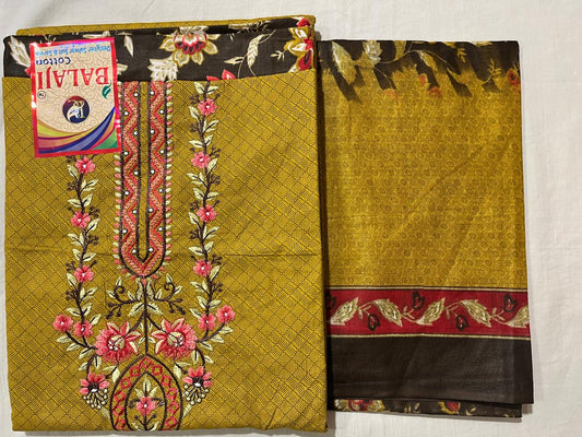 ₹699! Jiafashion Embroidery cotton dress materials