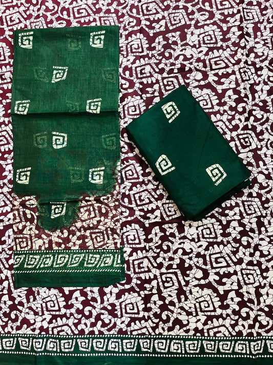 ₹525! Deeptex batik cotton printed dress materials