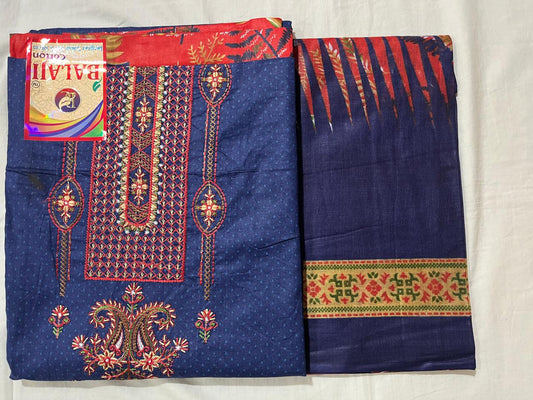 ₹699! Jiafashion Embroidery cotton dress materials