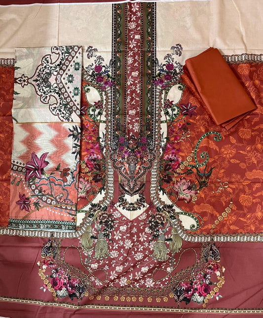 ₹1049! Deeptex Digital Lawn Cotton Dress Materials