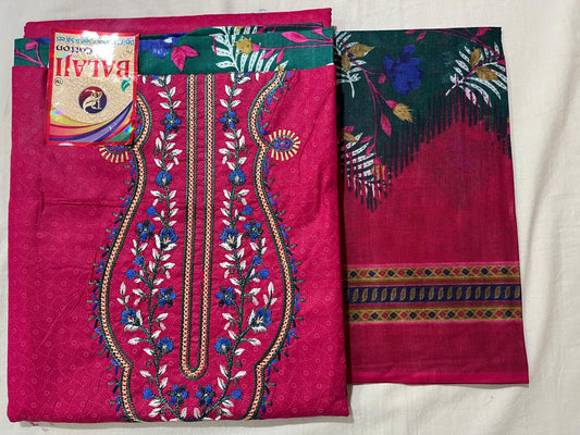 ₹699! Jiafashion Embroidery cotton dress materials