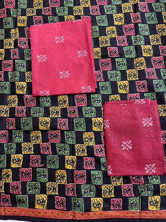 ₹570! Jiafashion batik cotton printed dress materials