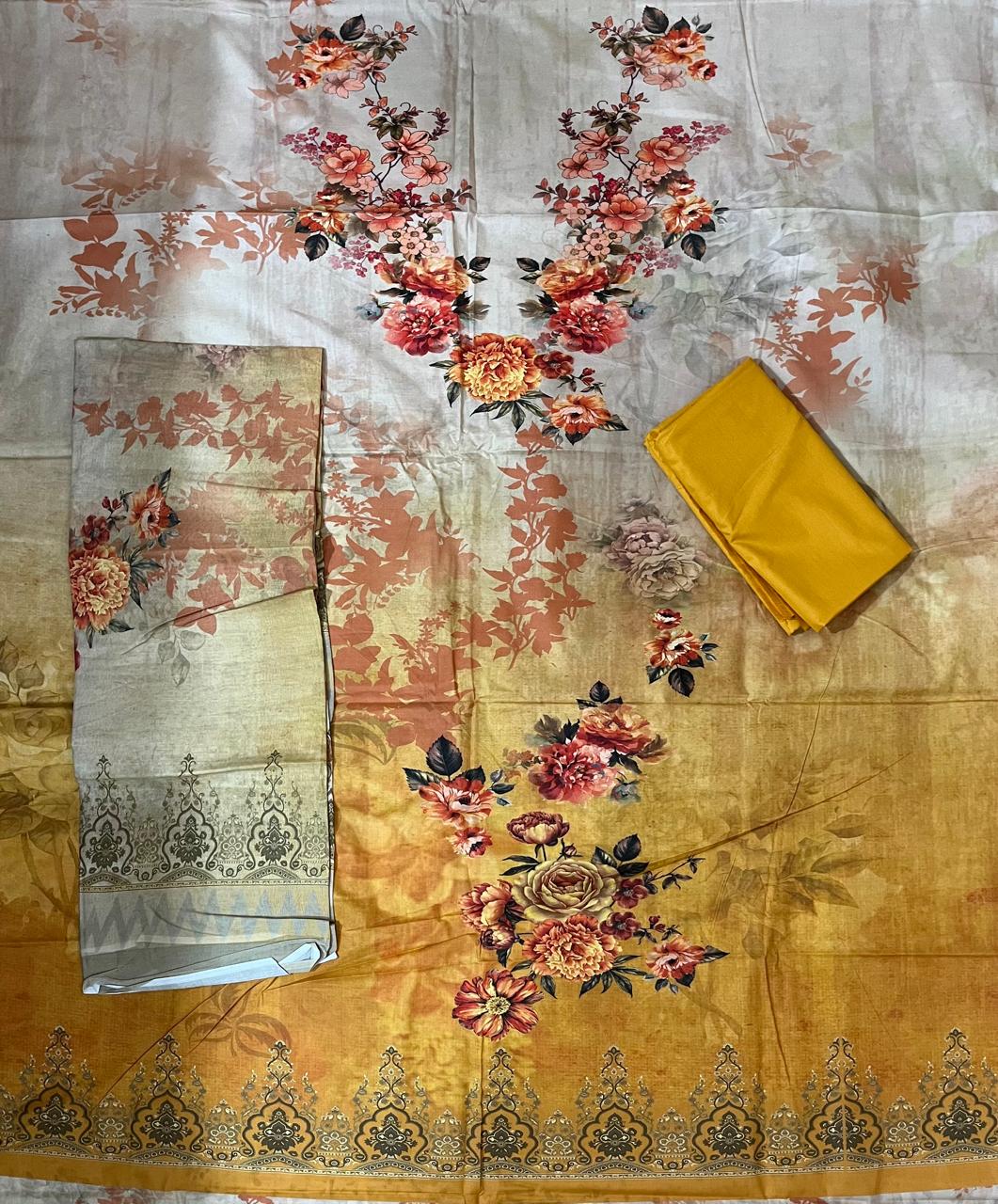 ₹1049! Deeptex Digital Lawn Cotton Dress Materials