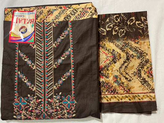 ₹699! Jiafashion Embroidery cotton dress materials