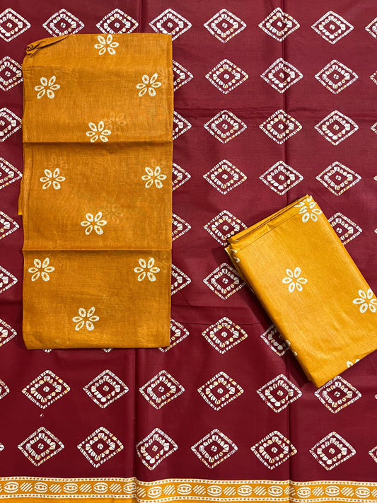 ₹570! Jiafashion batik cotton printed dress materials