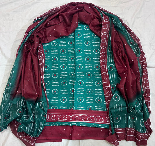 ₹525! Deeptex bandhani cotton printed dress materials