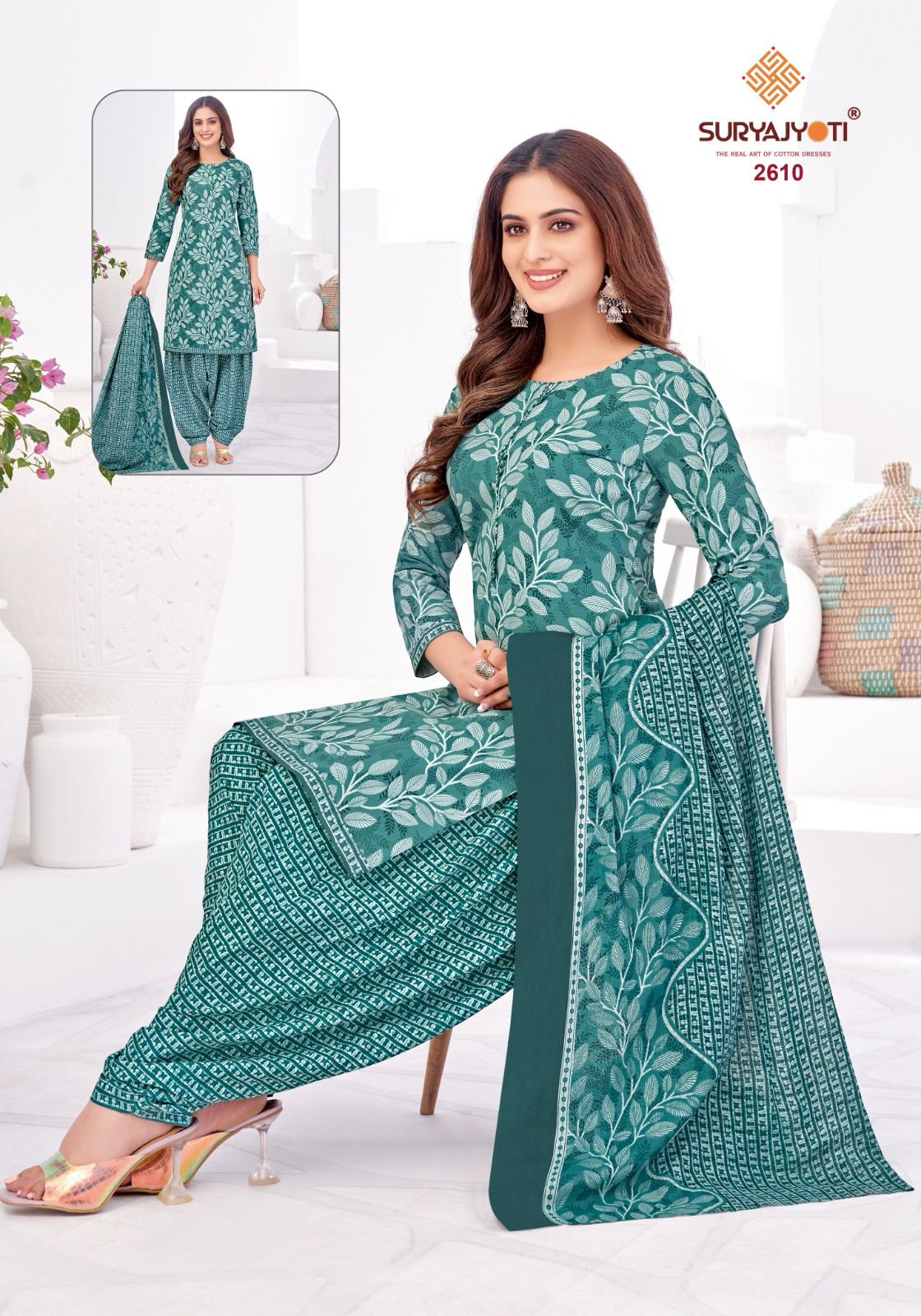 ₹725! Suryajyoti patiala kudi cotton dress materials