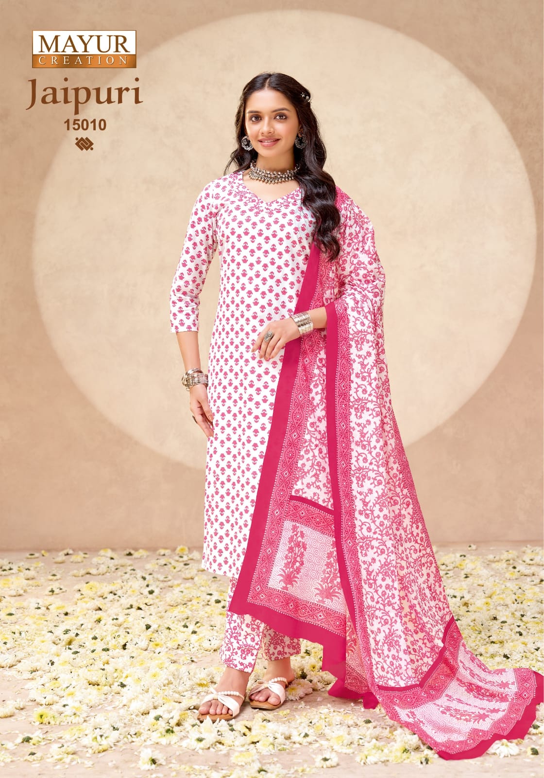 ₹549! Jiafashion jaipuri Print Dress Materials