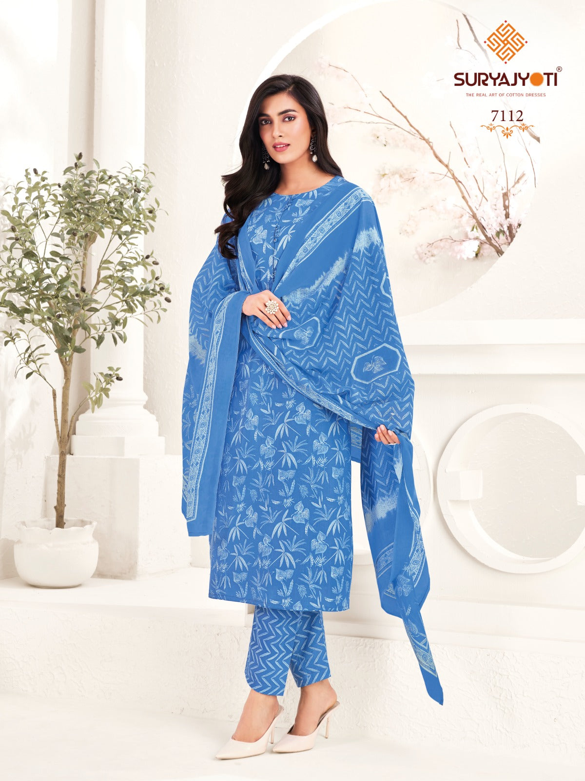 ₹599! Suryajyoti Trendy Cotton Printed Suits