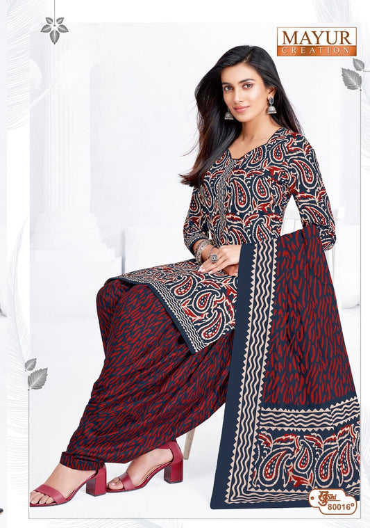 ₹525! Mayur cotton printed dress materials