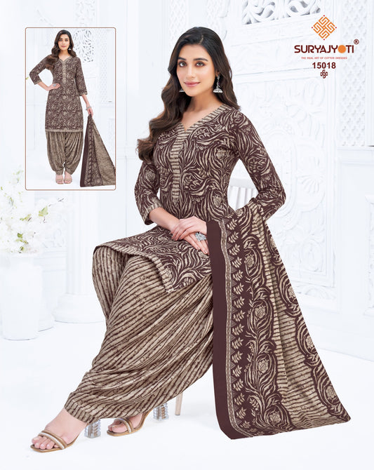 ₹599! Suryajyoti Patiyala Cotton Dress Materials