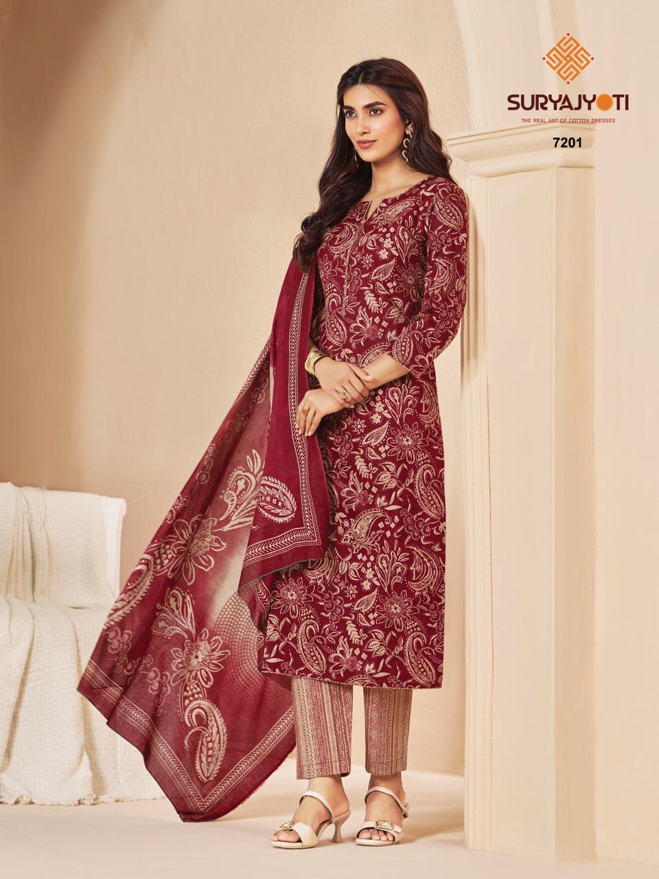 ₹649! Suryajyoti Trendy Cotton Dress Materials
