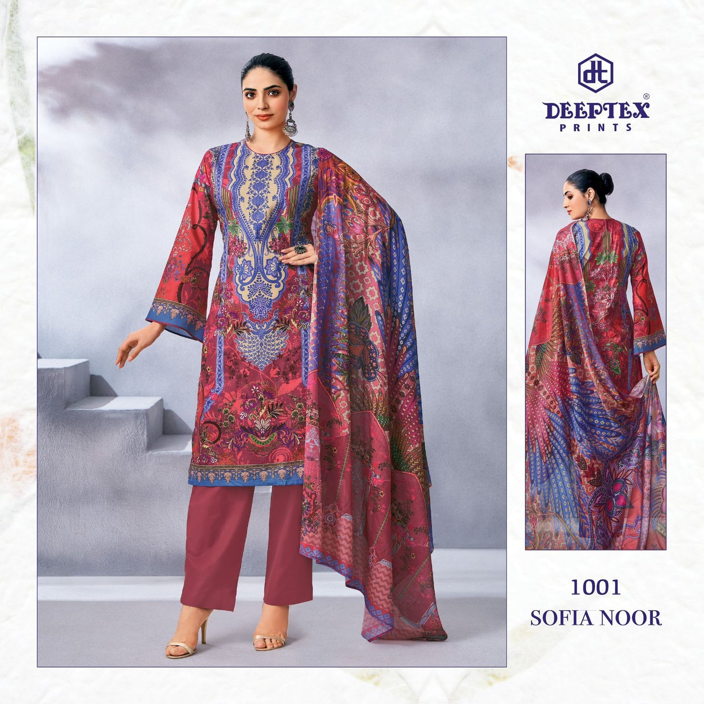 ₹1049! Deeptex Digital Lawn Cotton Dress Materials