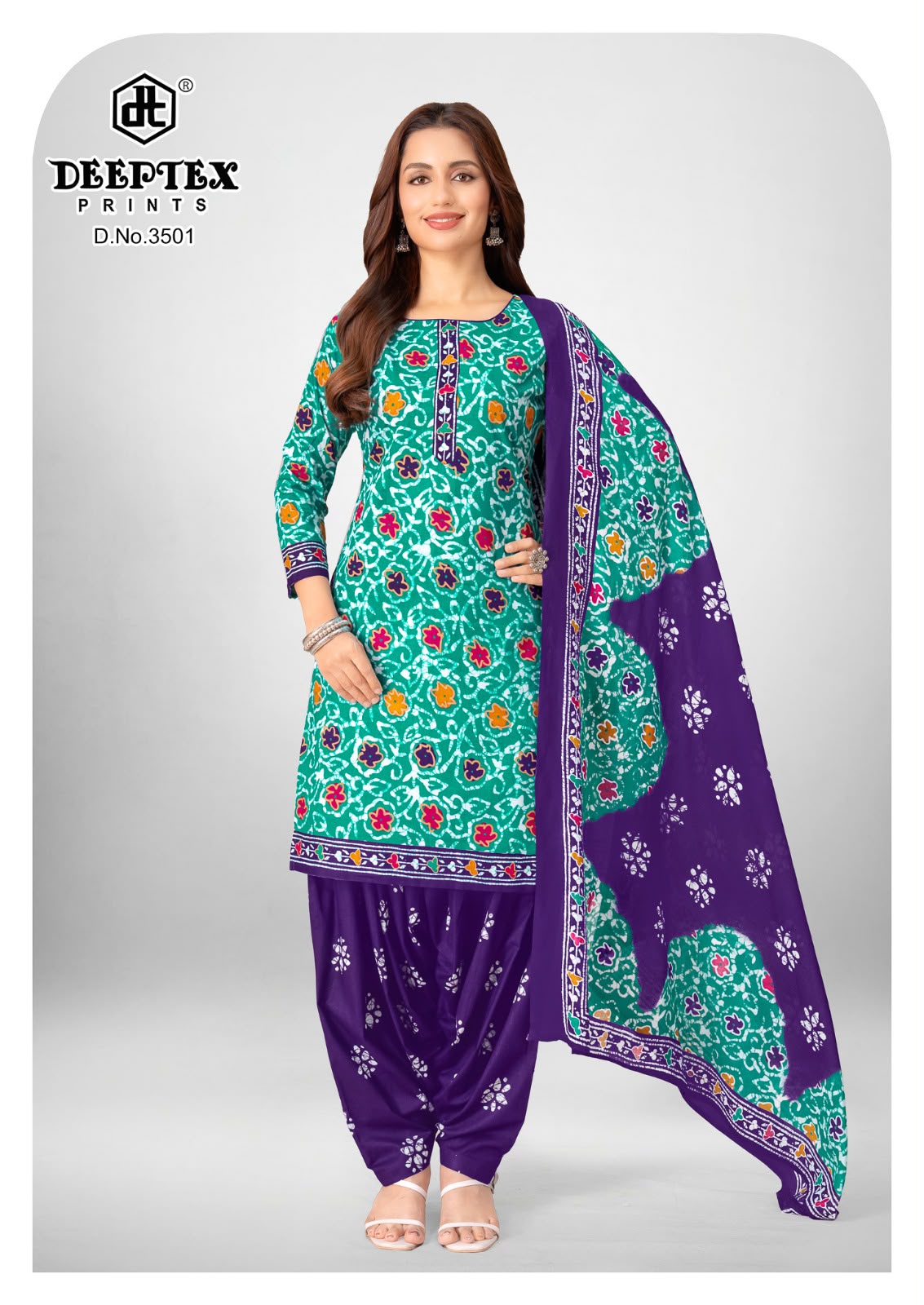 ₹549! Deeptex Batik Cotton Dress Materials