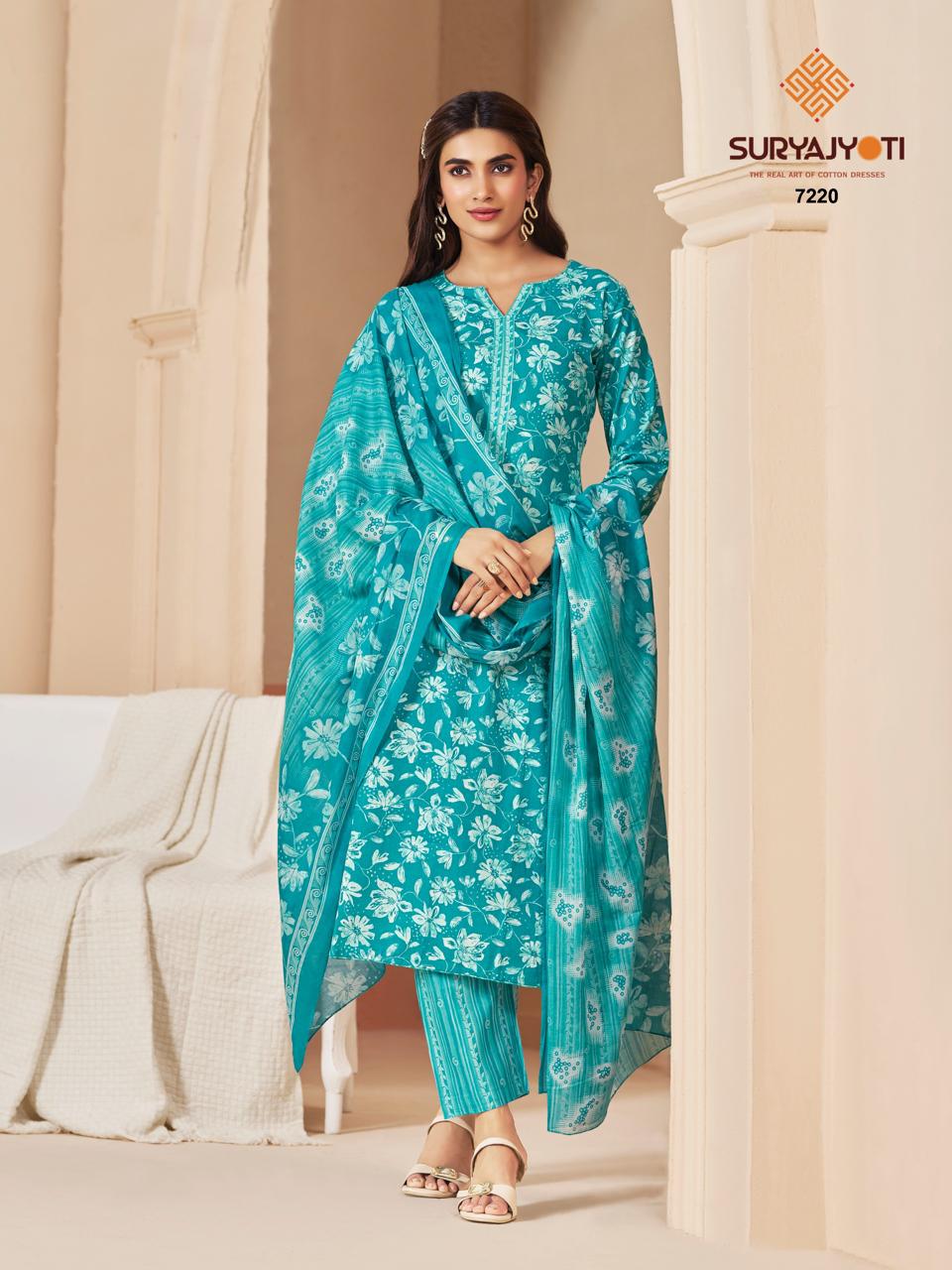 ₹649! Suryajyoti Trendy Cotton Dress Materials