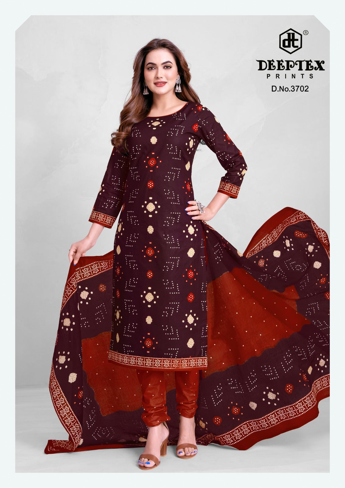 ₹549! Deeptex Bandhani Cotton Dress Materials