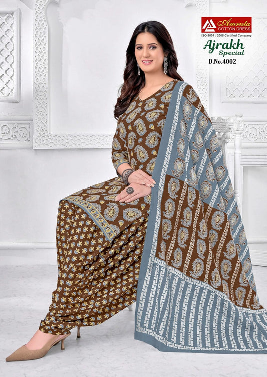 ₹499! Jiafashion ajrakh cotton dress materials