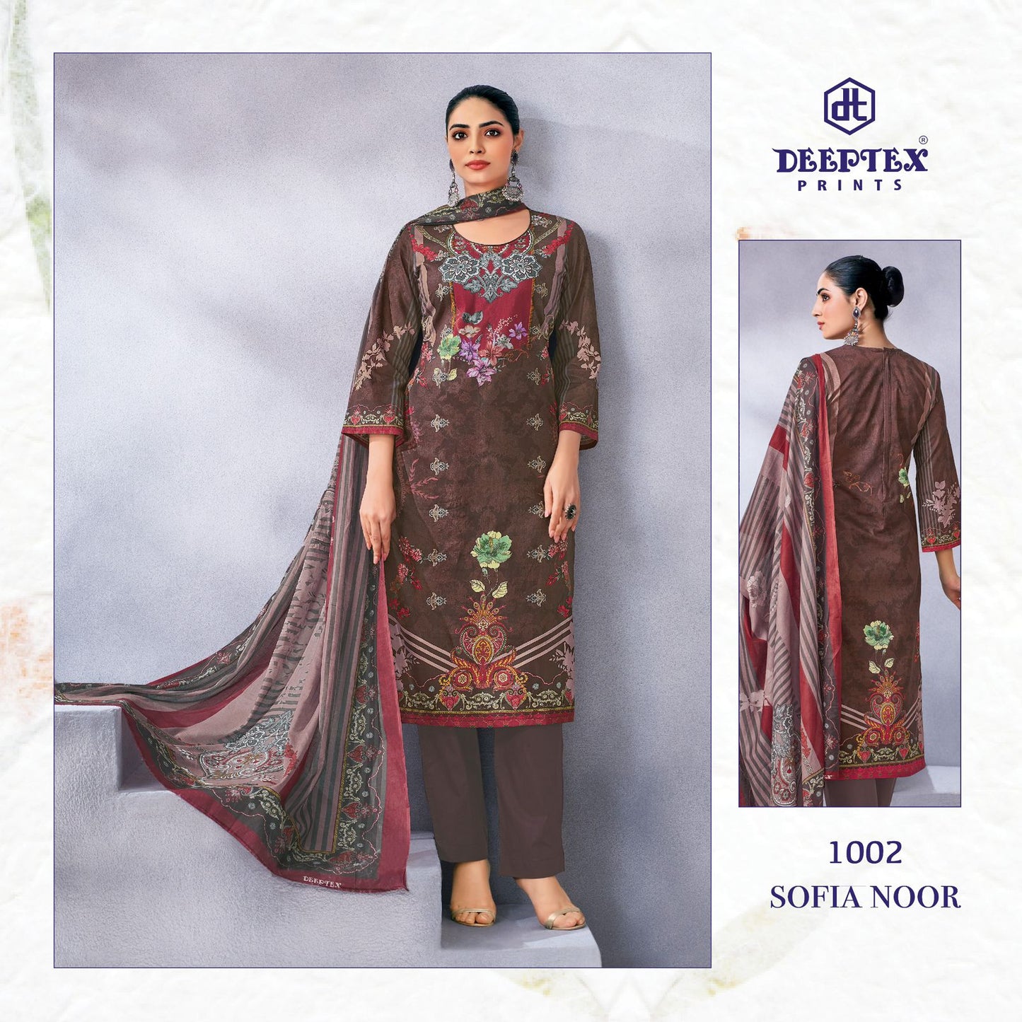 ₹1049! Deeptex Digital Lawn Cotton Dress Materials