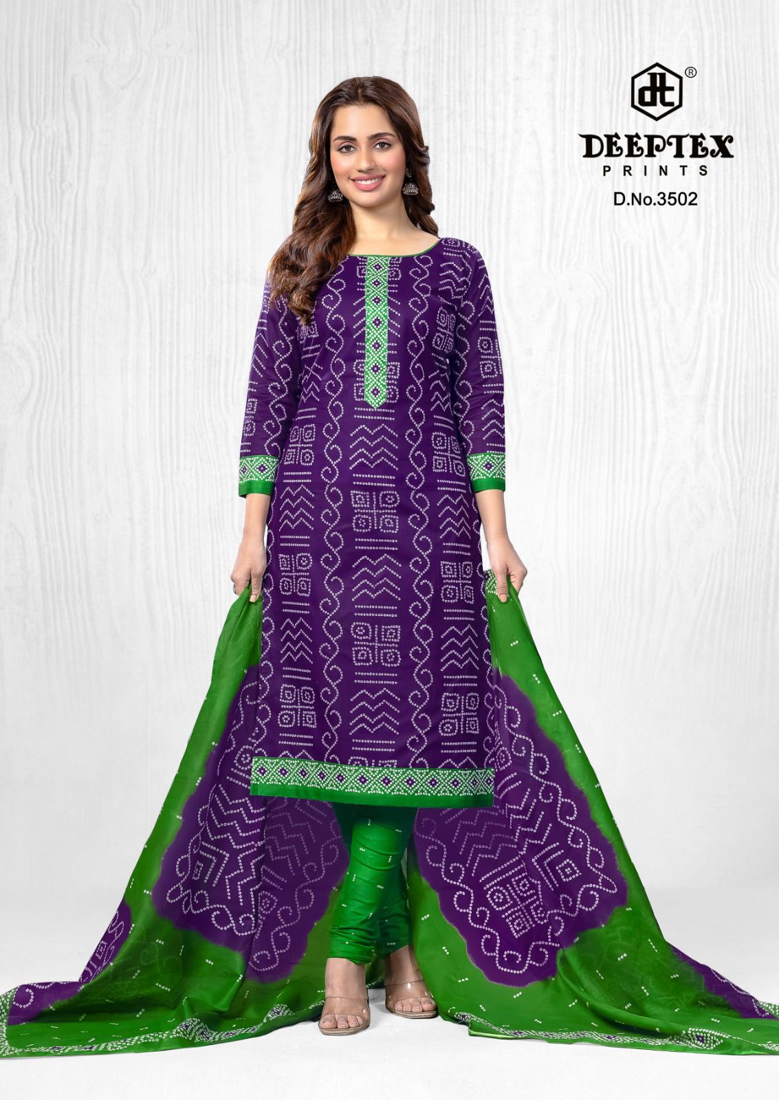 ₹525! Deeptex bandhani cotton printed dress materials