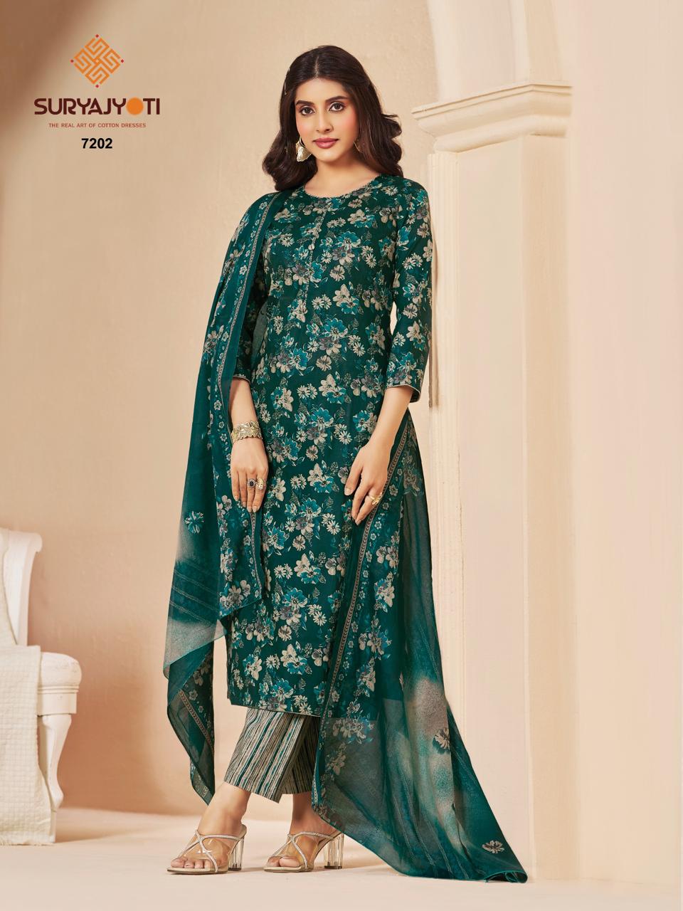 ₹649! Suryajyoti Trendy Cotton Dress Materials