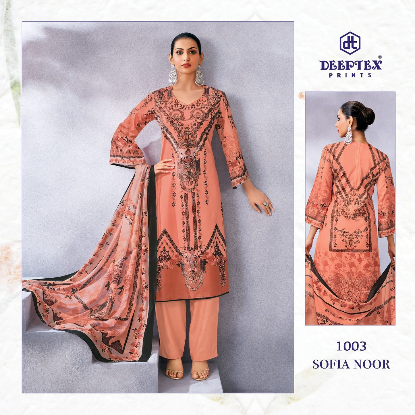 ₹1049! Deeptex Digital Lawn Cotton Dress Materials