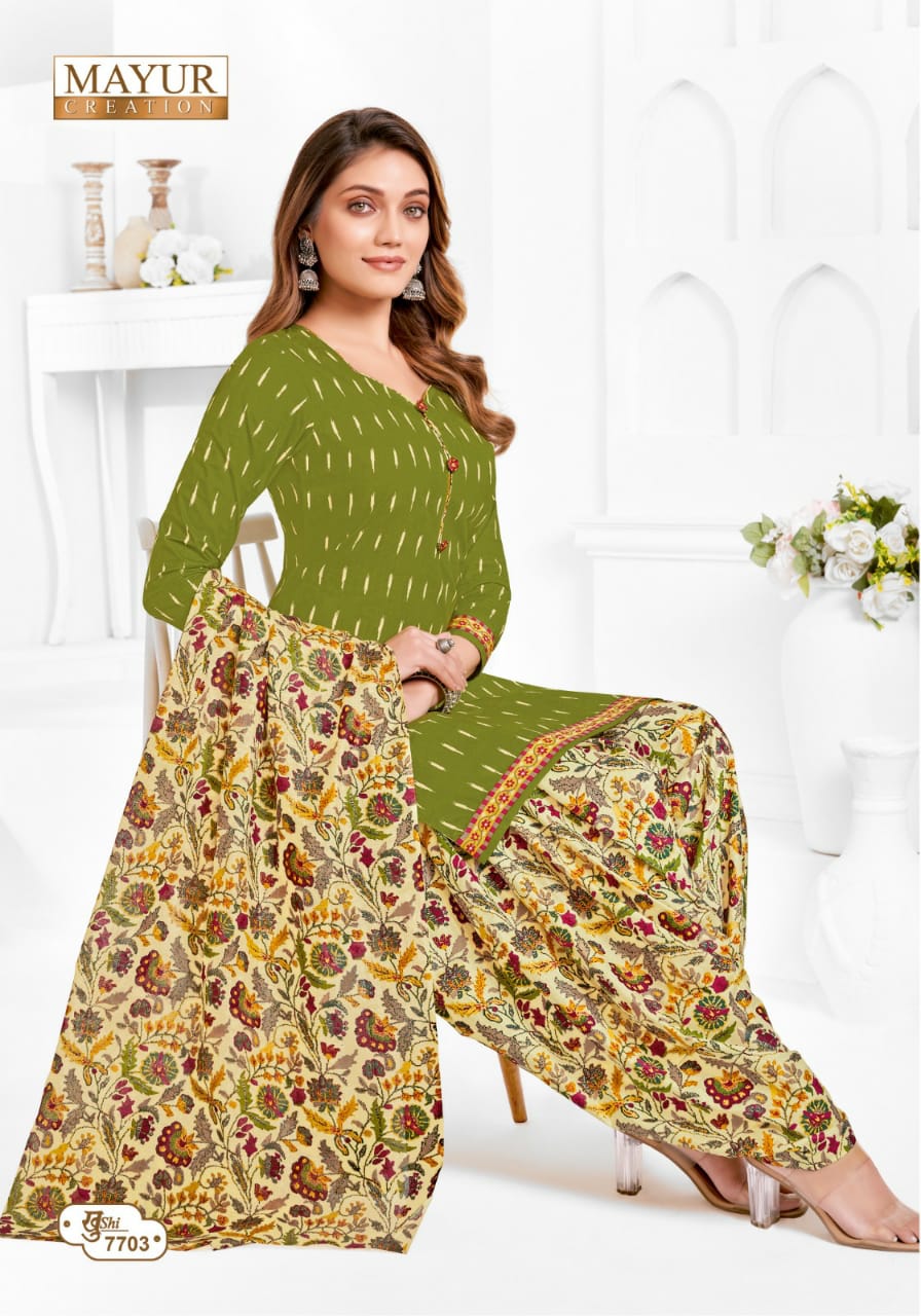 ₹525! Mayur cotton printed dress materials