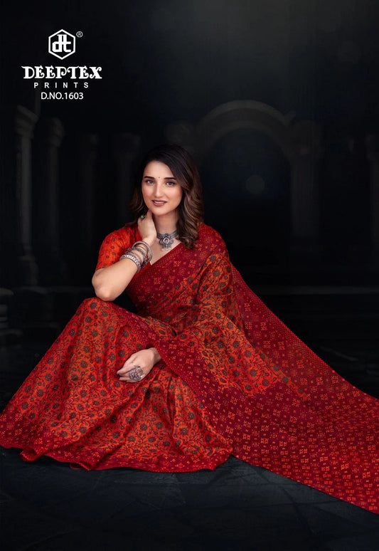 ₹449! Deeptex Cotton printed sarees