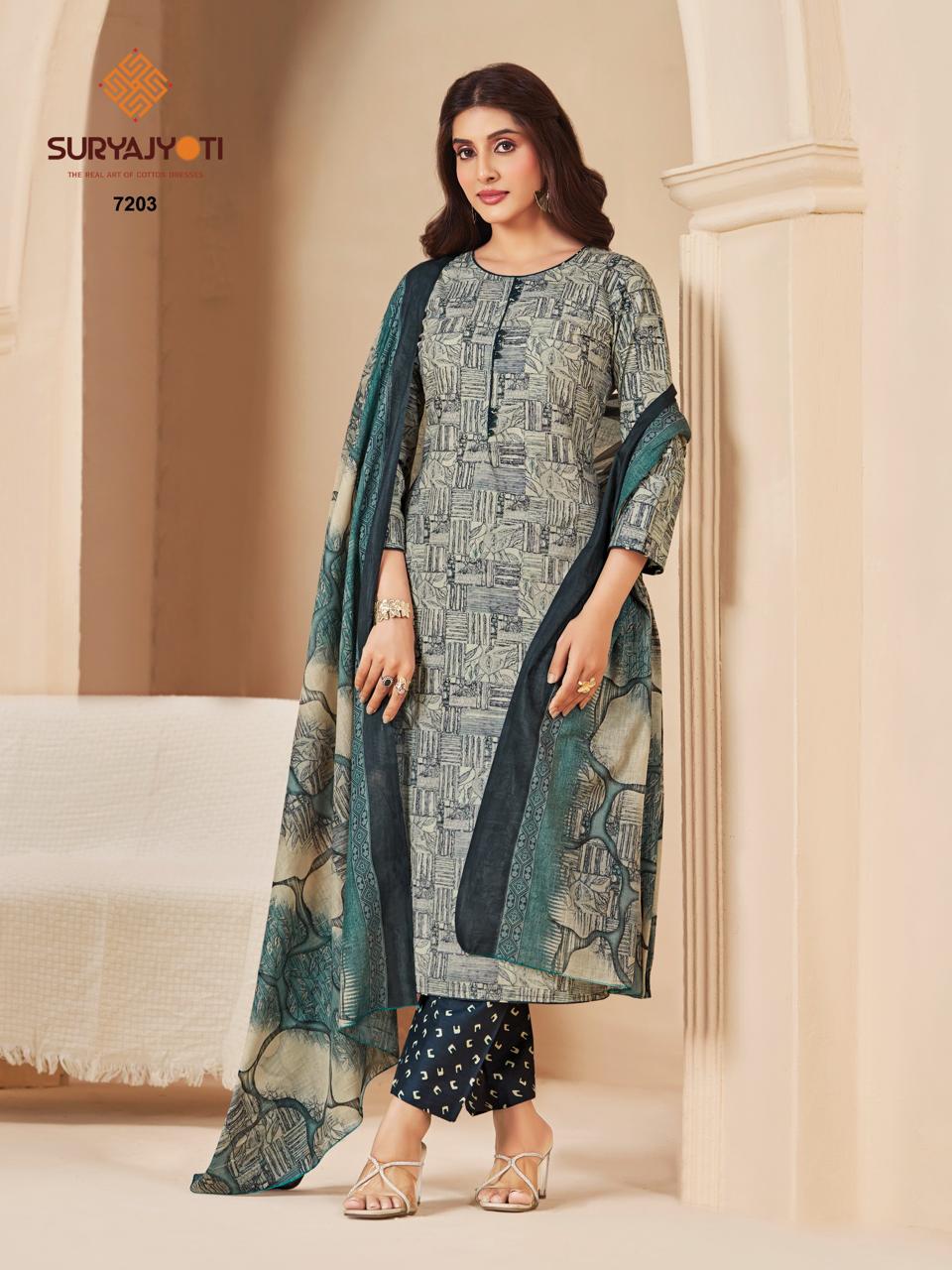 ₹649! Suryajyoti Trendy Cotton Dress Materials