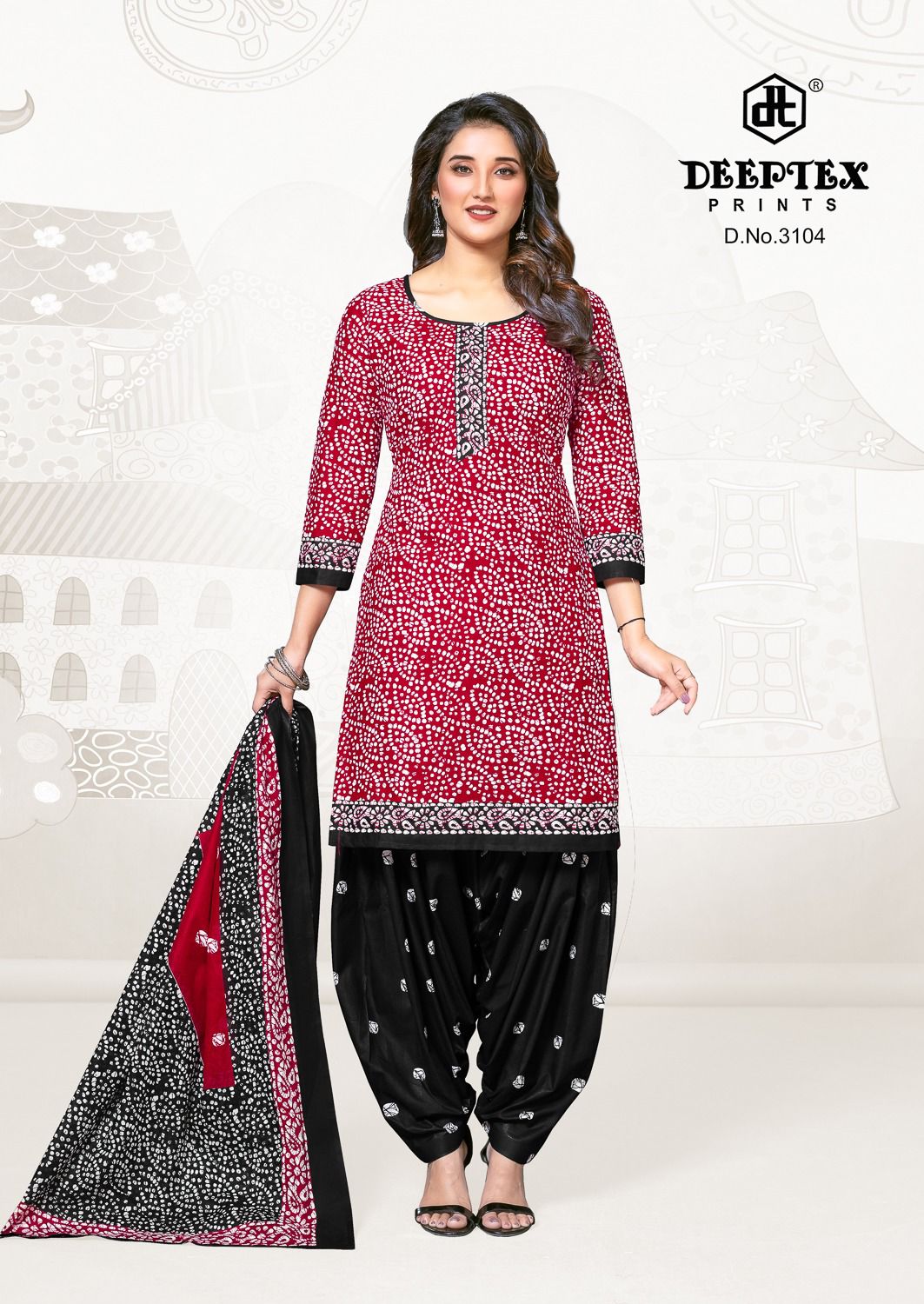 ₹525! Deeptex batik cotton printed dress materials