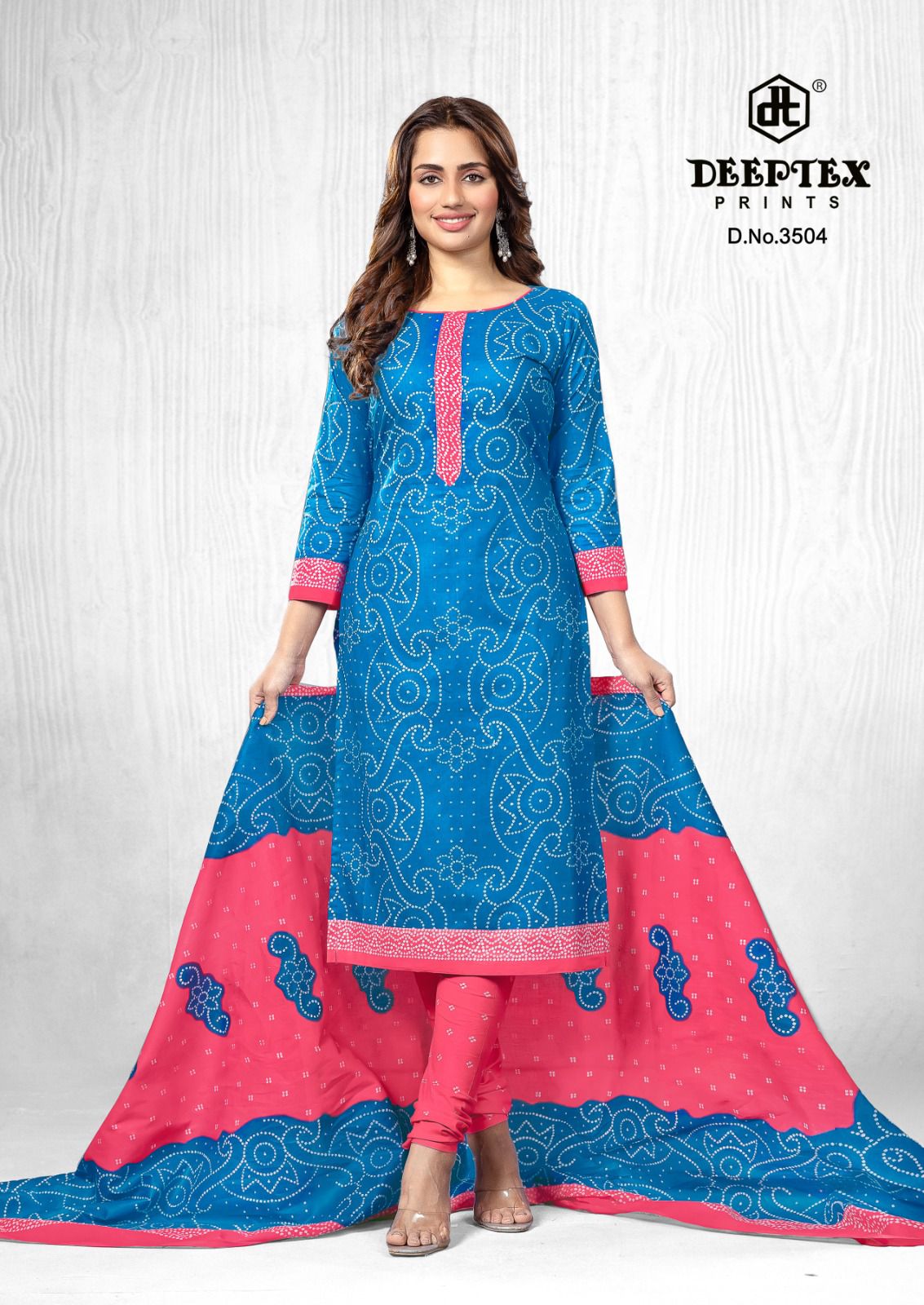 ₹525! Deeptex bandhani cotton printed dress materials
