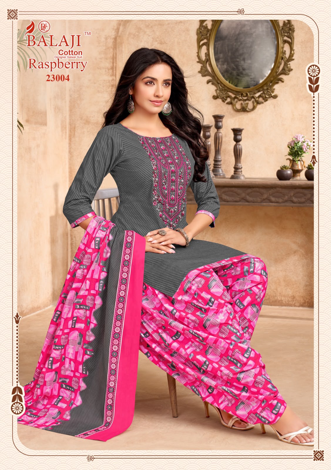 ₹699! Jiafashion Embroidery Cotton Dress Materials