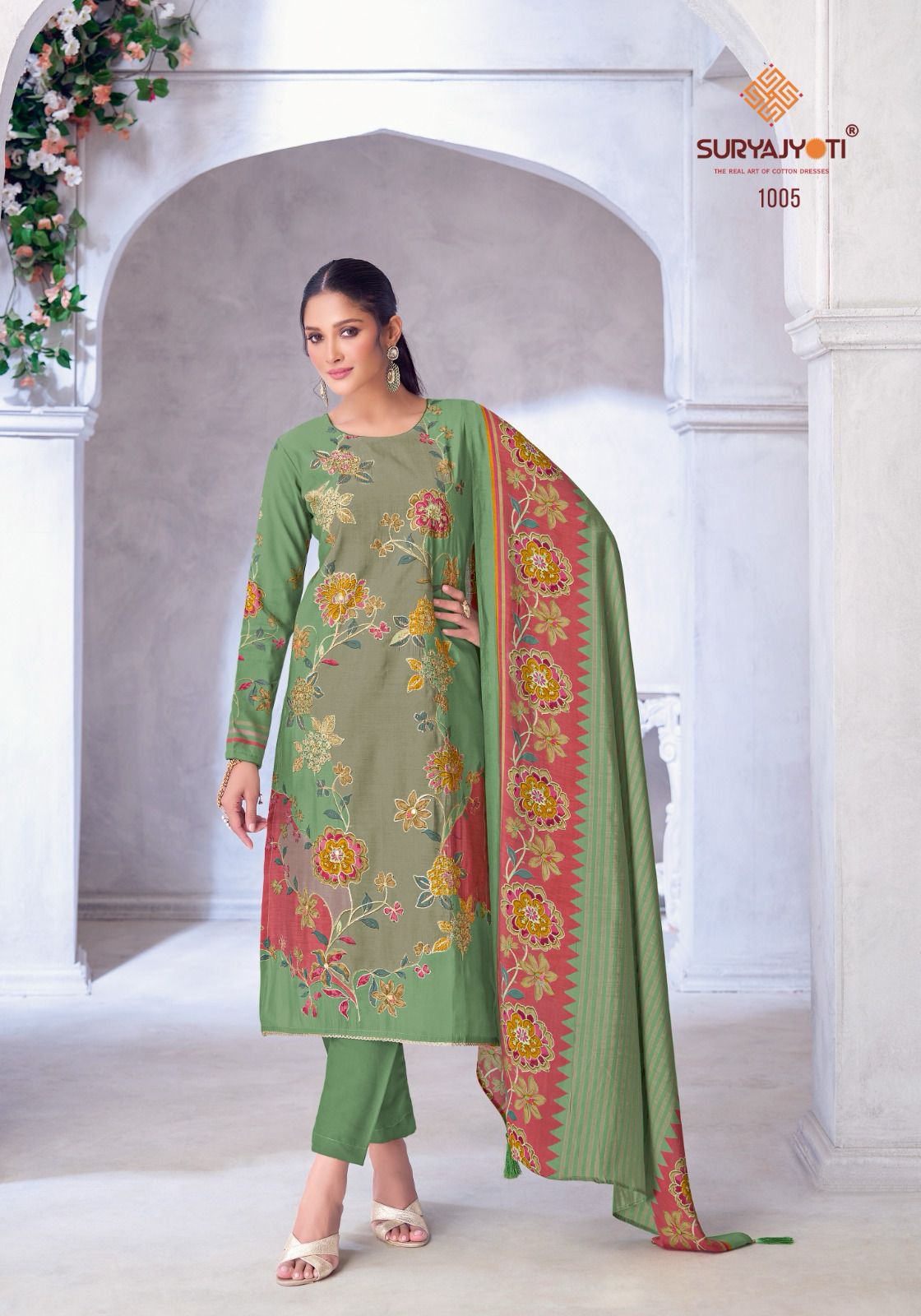 ₹1199! Suryajyoti silk designer dress materials