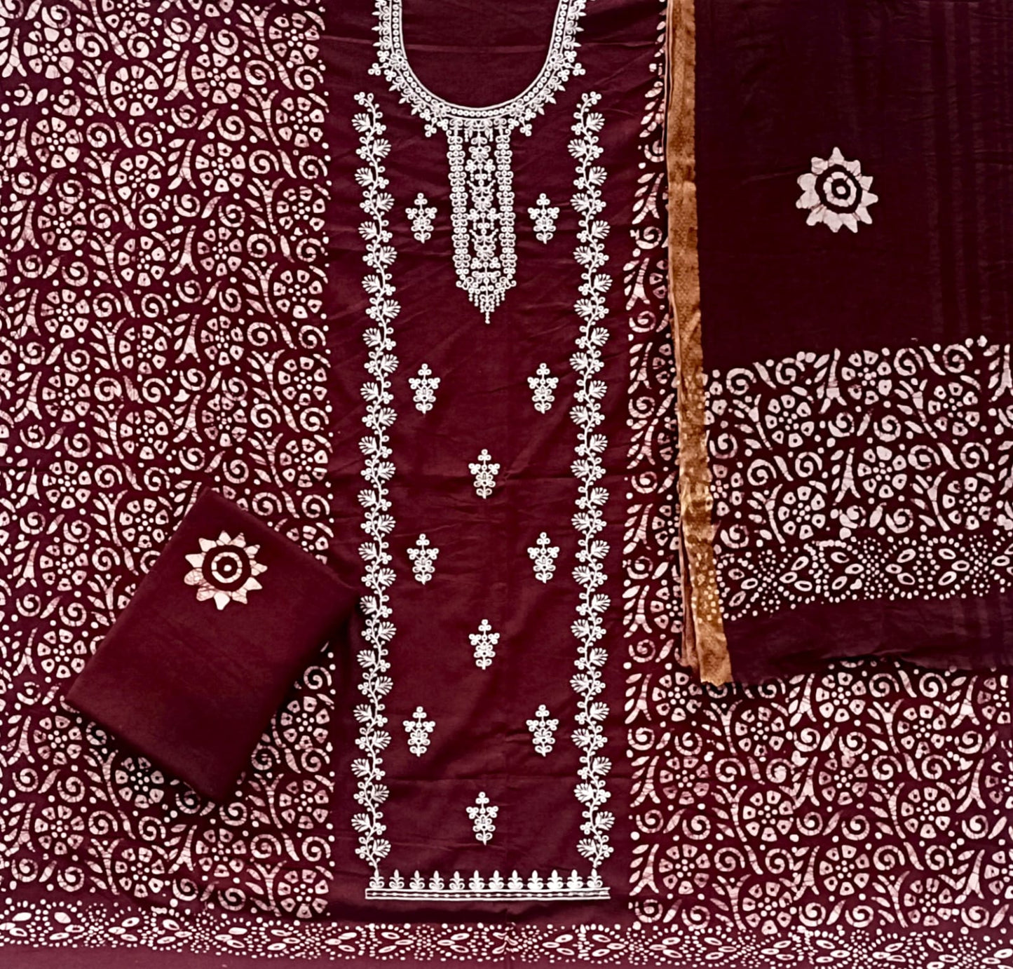 ₹699! JIAFASHION KARACHI BATIK COTTON DRESS MATERIALS
