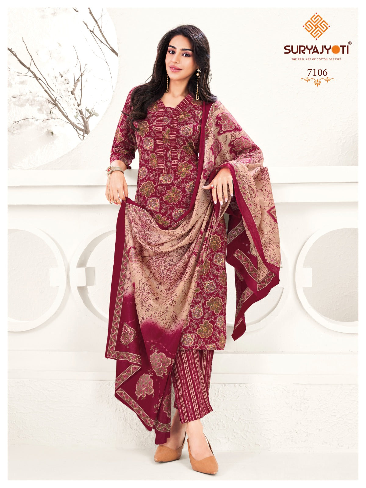 ₹599! Suryajyoti Trendy Cotton Printed Suits