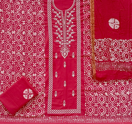 ₹699! Jiafashion karachi batik rayon dress materials