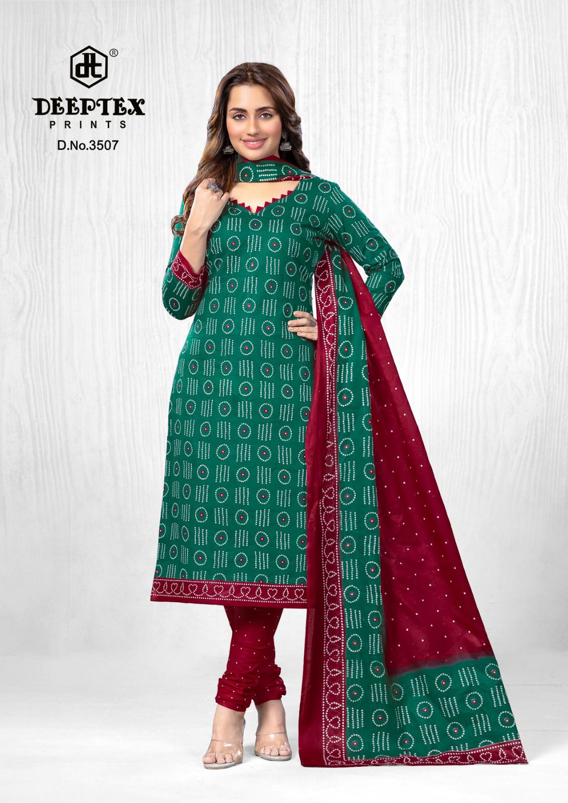 ₹525! Deeptex bandhani cotton printed dress materials