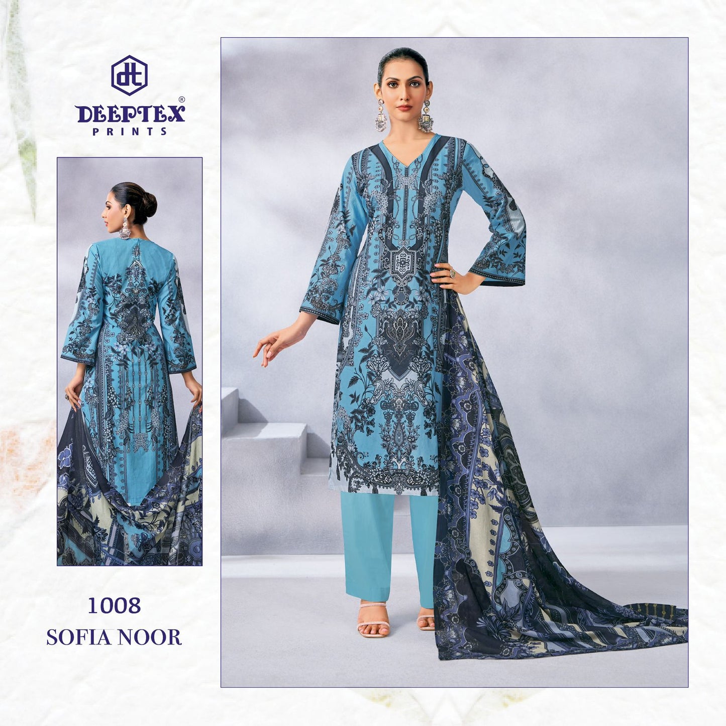 ₹1049! Deeptex Digital Lawn Cotton Dress Materials