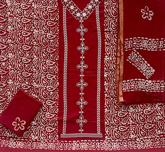 ₹699! Jiafashion karachi batik rayon dress materials