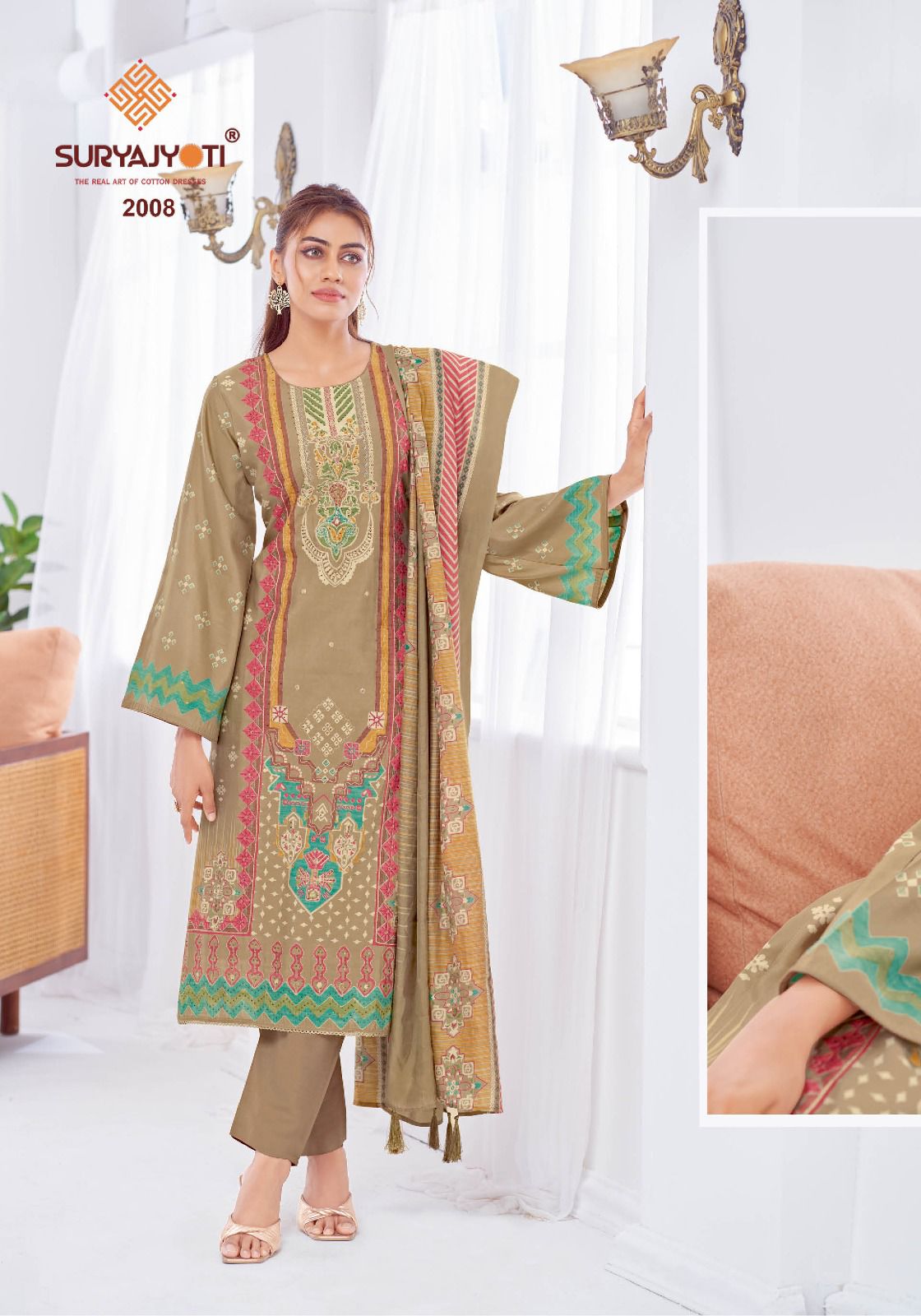 ₹1199! Suryajyoti pure silk dress materials