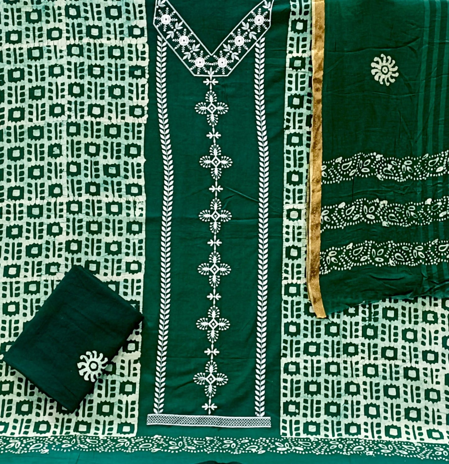 ₹699! JIAFASHION KARACHI BATIK COTTON DRESS MATERIALS