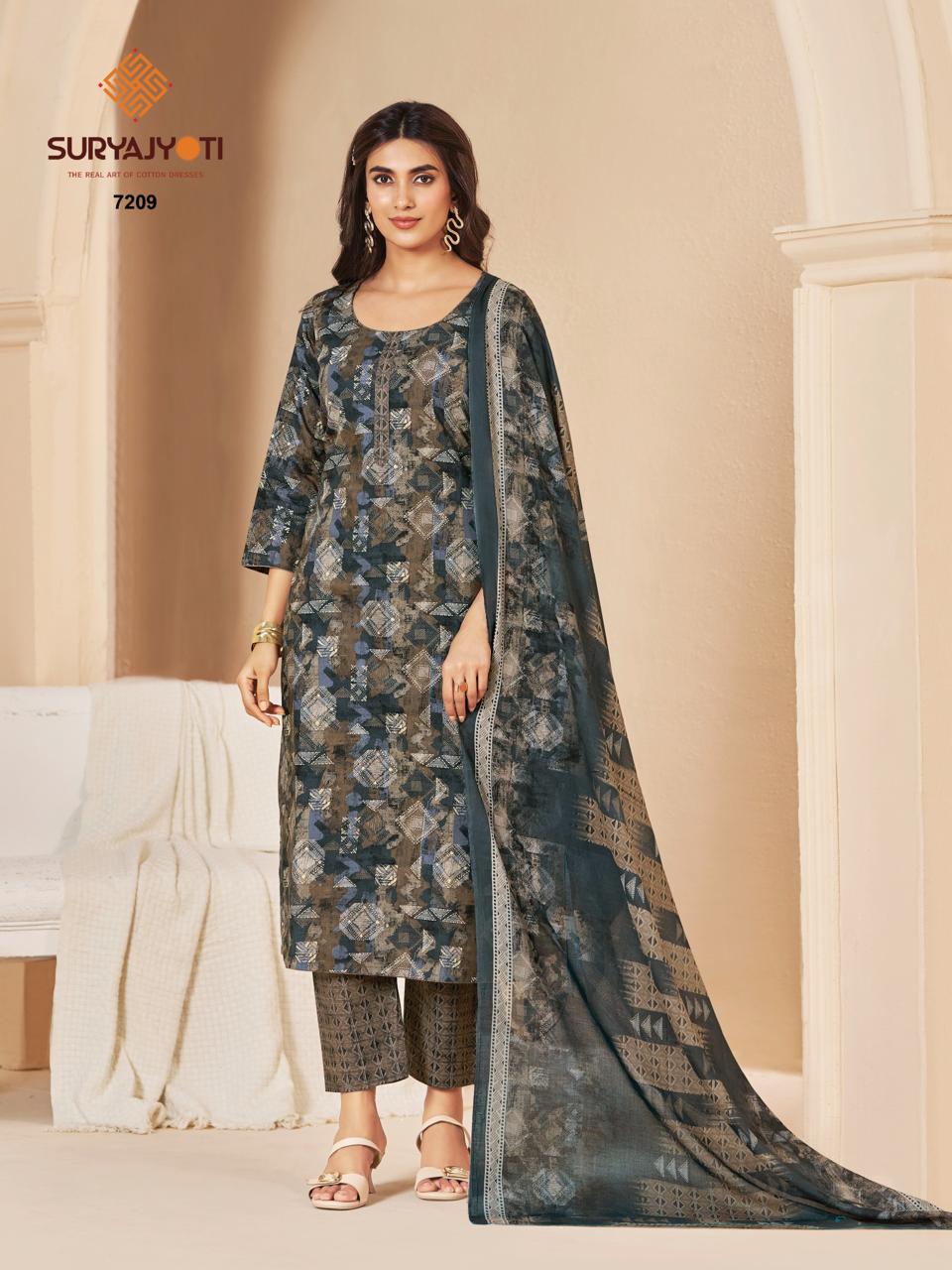 ₹649! Suryajyoti Trendy Cotton Dress Materials