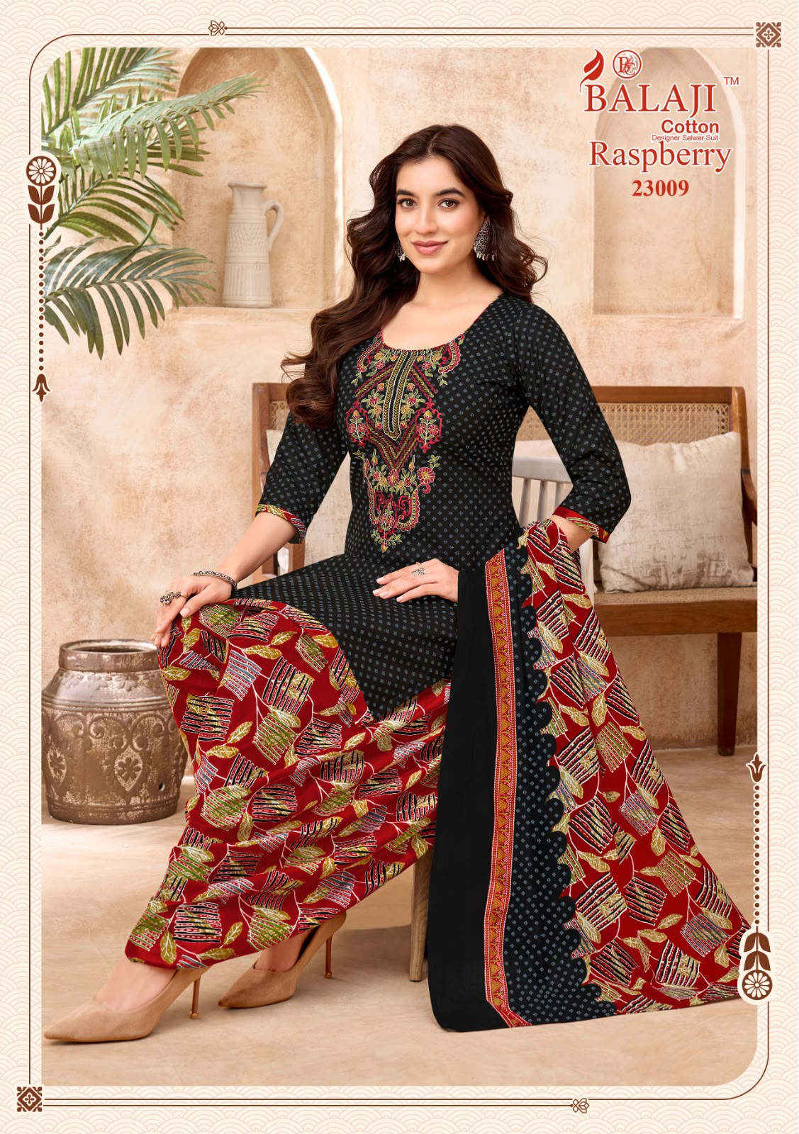 ₹699! Jiafashion Embroidery Cotton Dress Materials