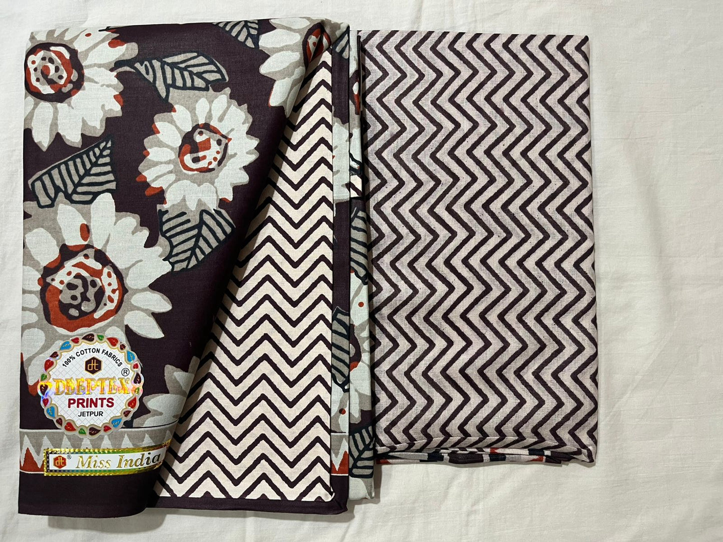 ₹525! Deeptex cotton printed dress materials