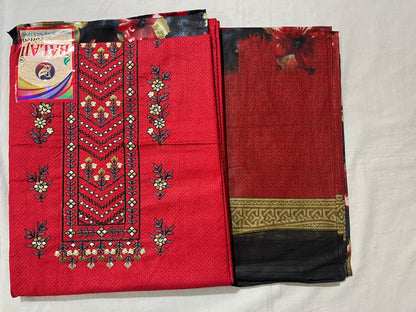 ₹699! Jiafashion Embroidery cotton dress materials