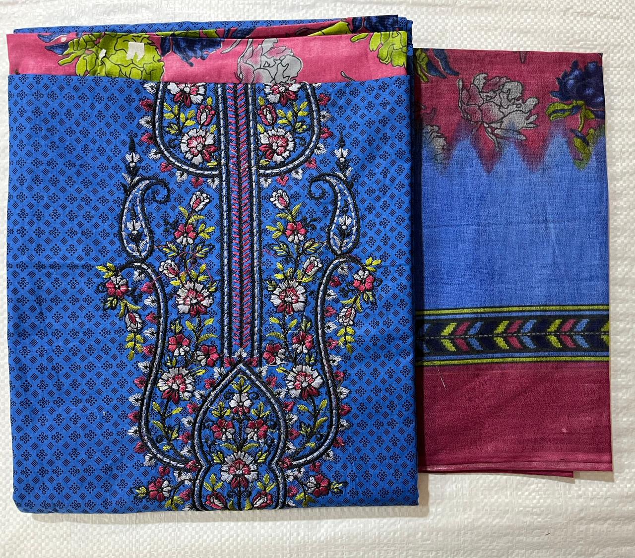 ₹699! Jiafashion Embroidery cotton dress materials