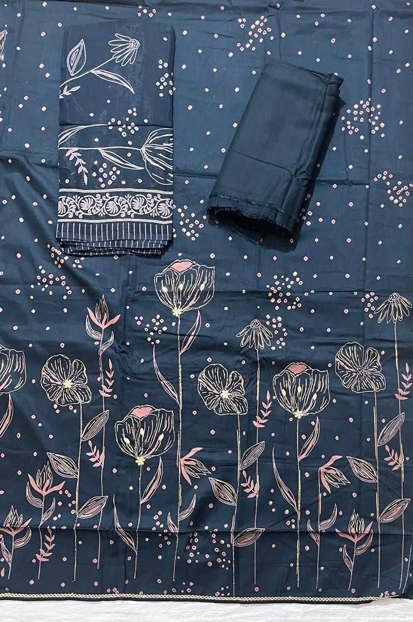 ₹999! Jiafashion Jaam Satin Cotton Printed Dress Materials