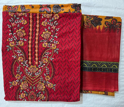₹699! Jiafashion Embroidery cotton dress materials